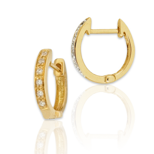 Jessica Pave Diamond Hinge Huggie Earrings