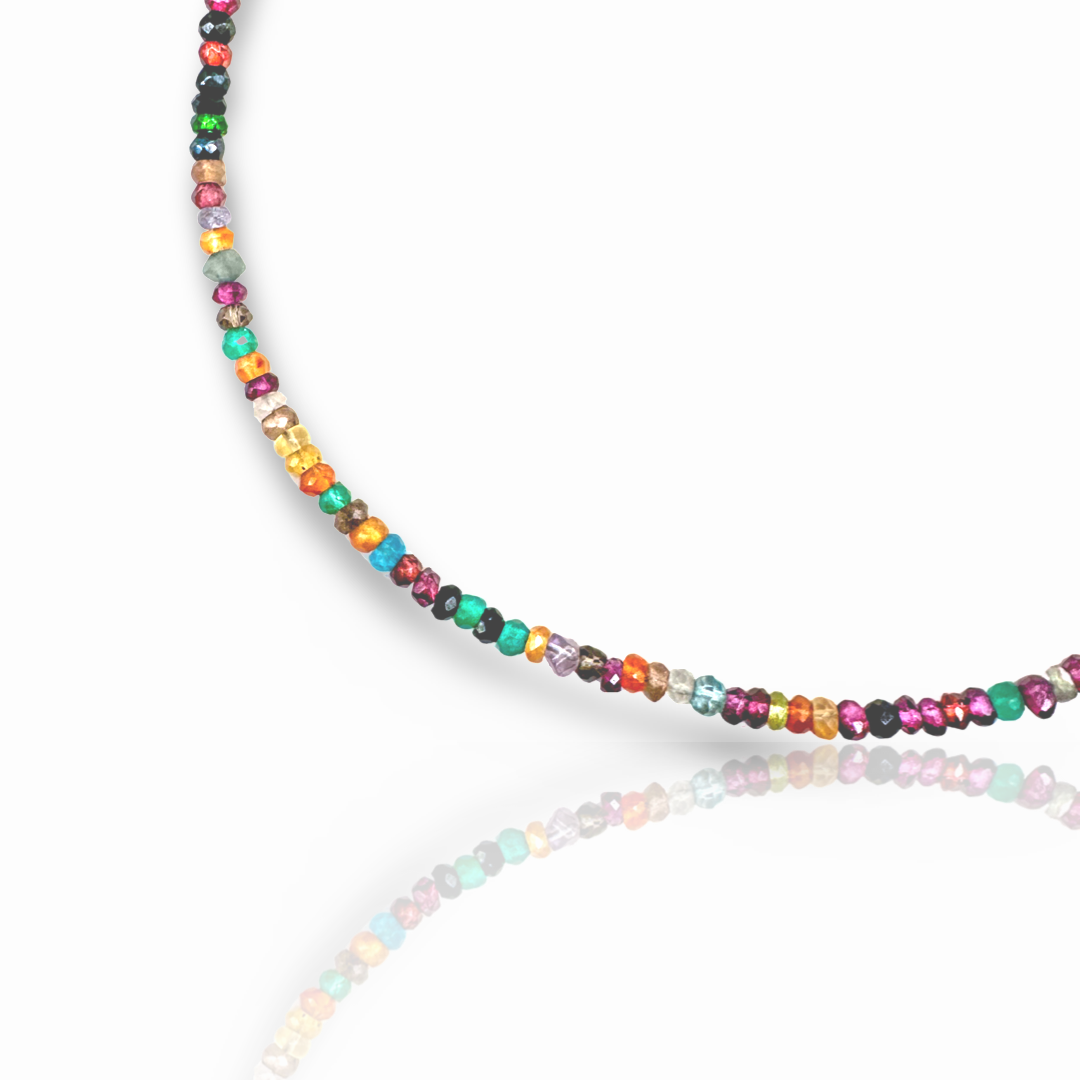 Iggy Multi Gem Beaded Necklace