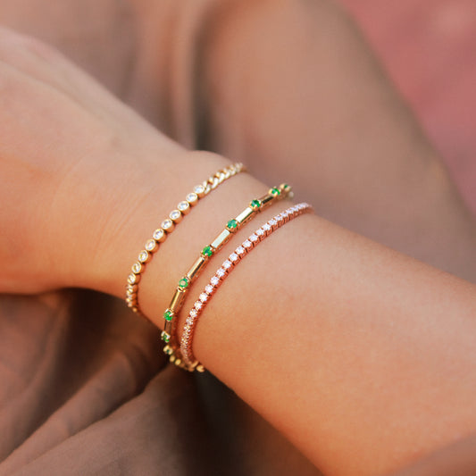 Vintage Emerald and Gold Bracelet