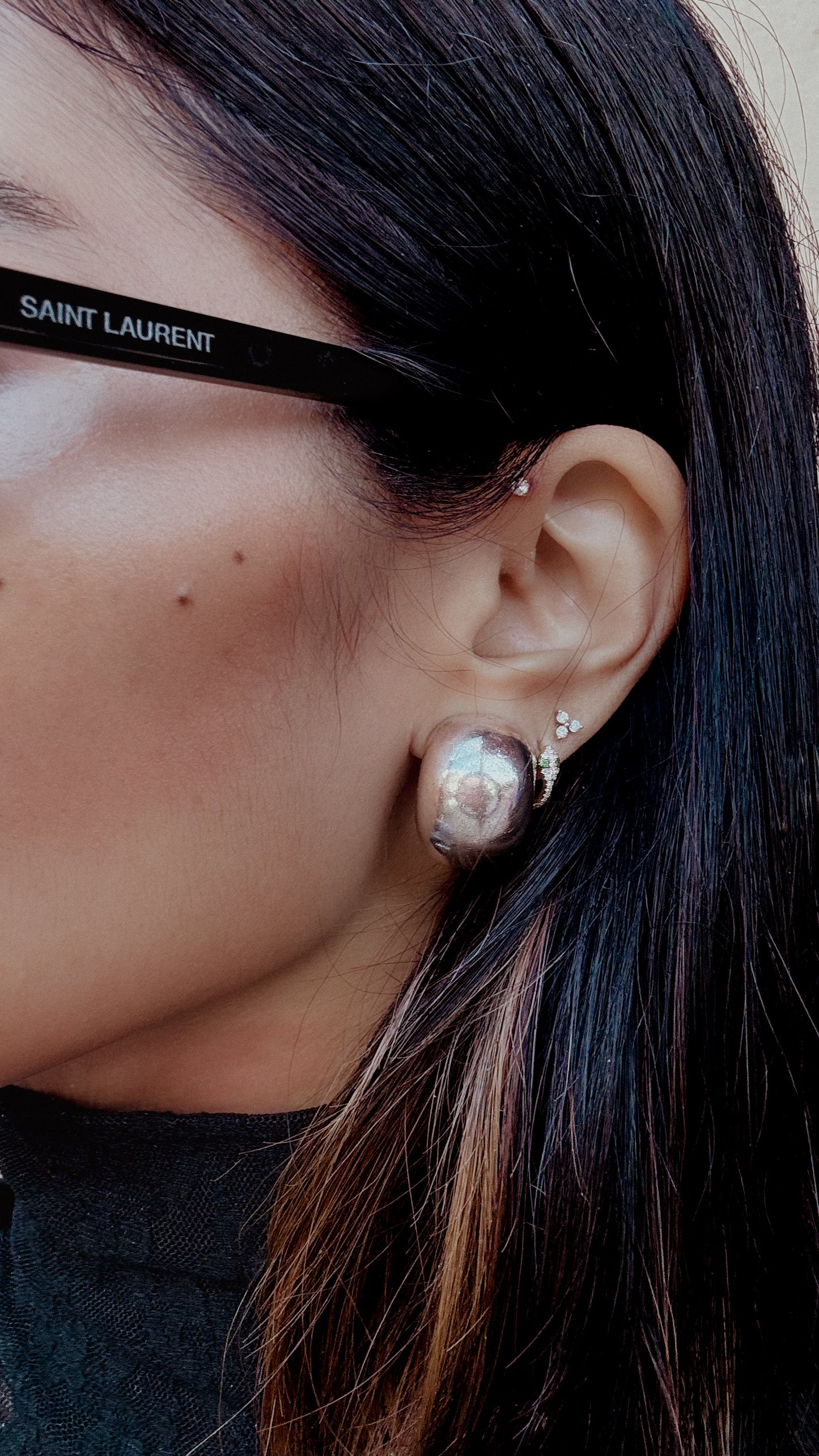 Vintage Agatha Paris Chunky Silver Clip-on Earrings