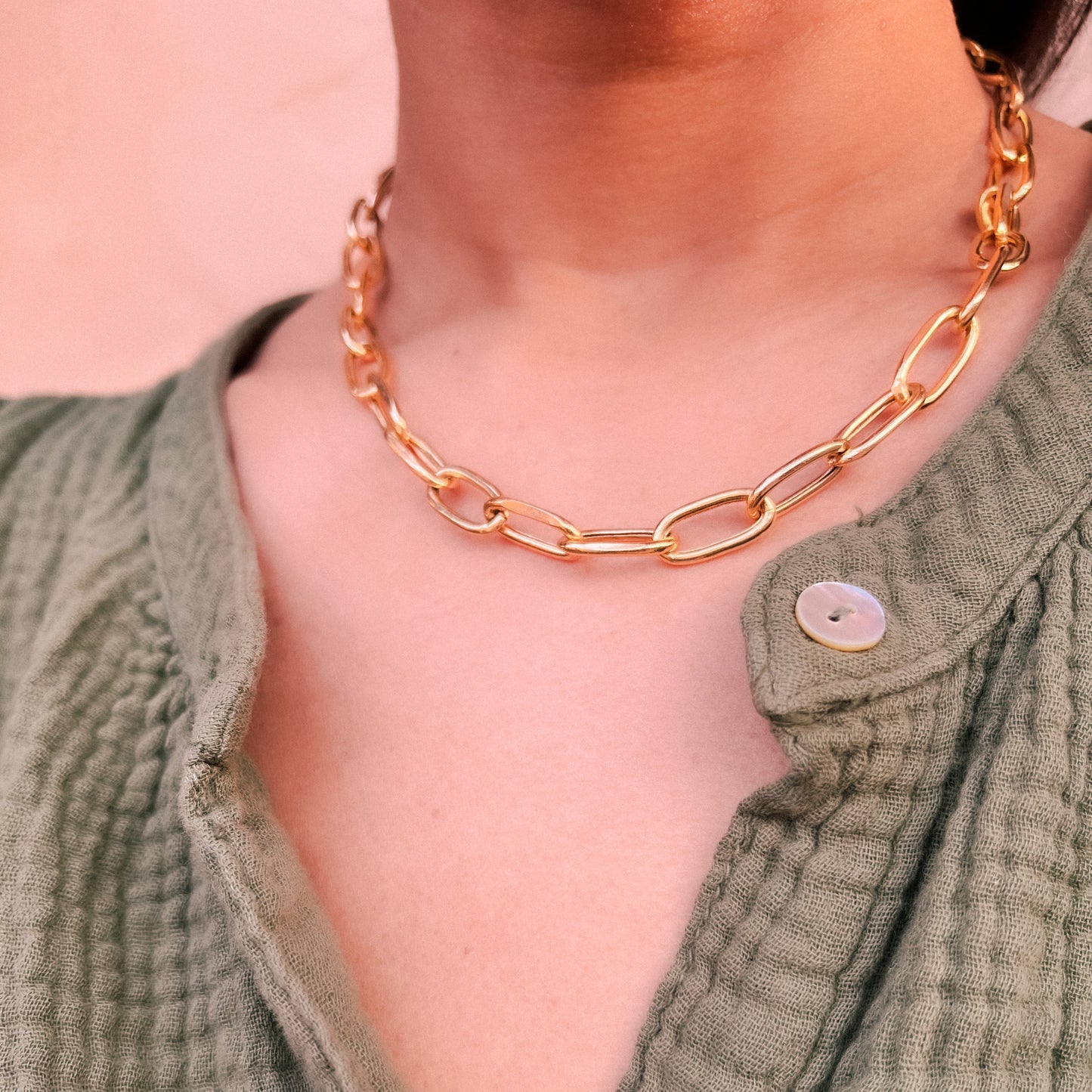 Gwyneth Chunky Oval Link Choker