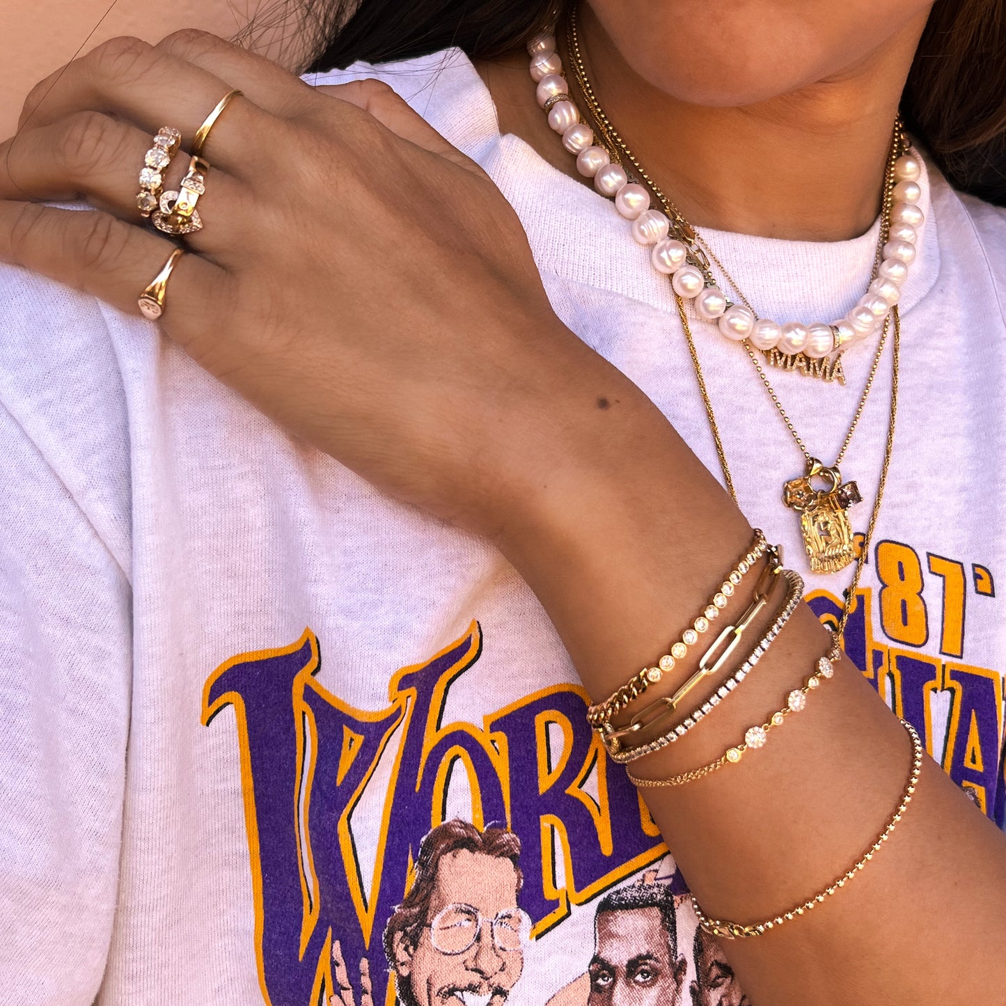 Bebe Gold Ball Bracelet