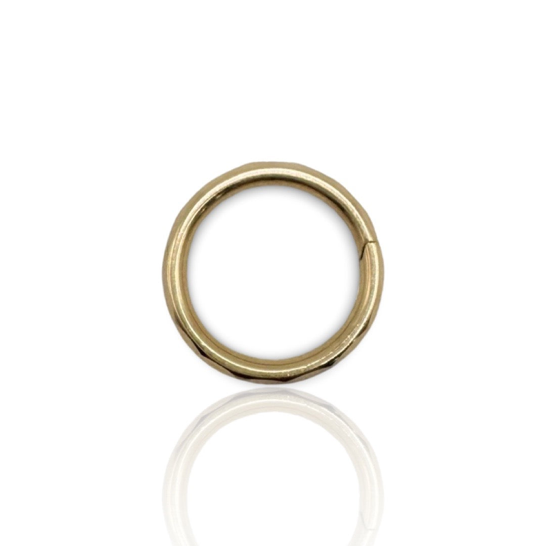 Antique Gold Diamond Cut Split Ring Charm Holder