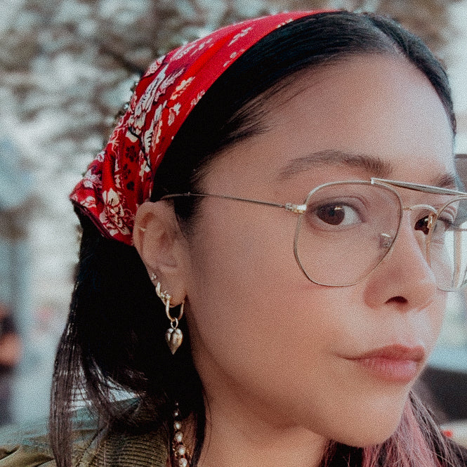 Last Chance Textiles Silk Red Hot Twill Rosey Scarf