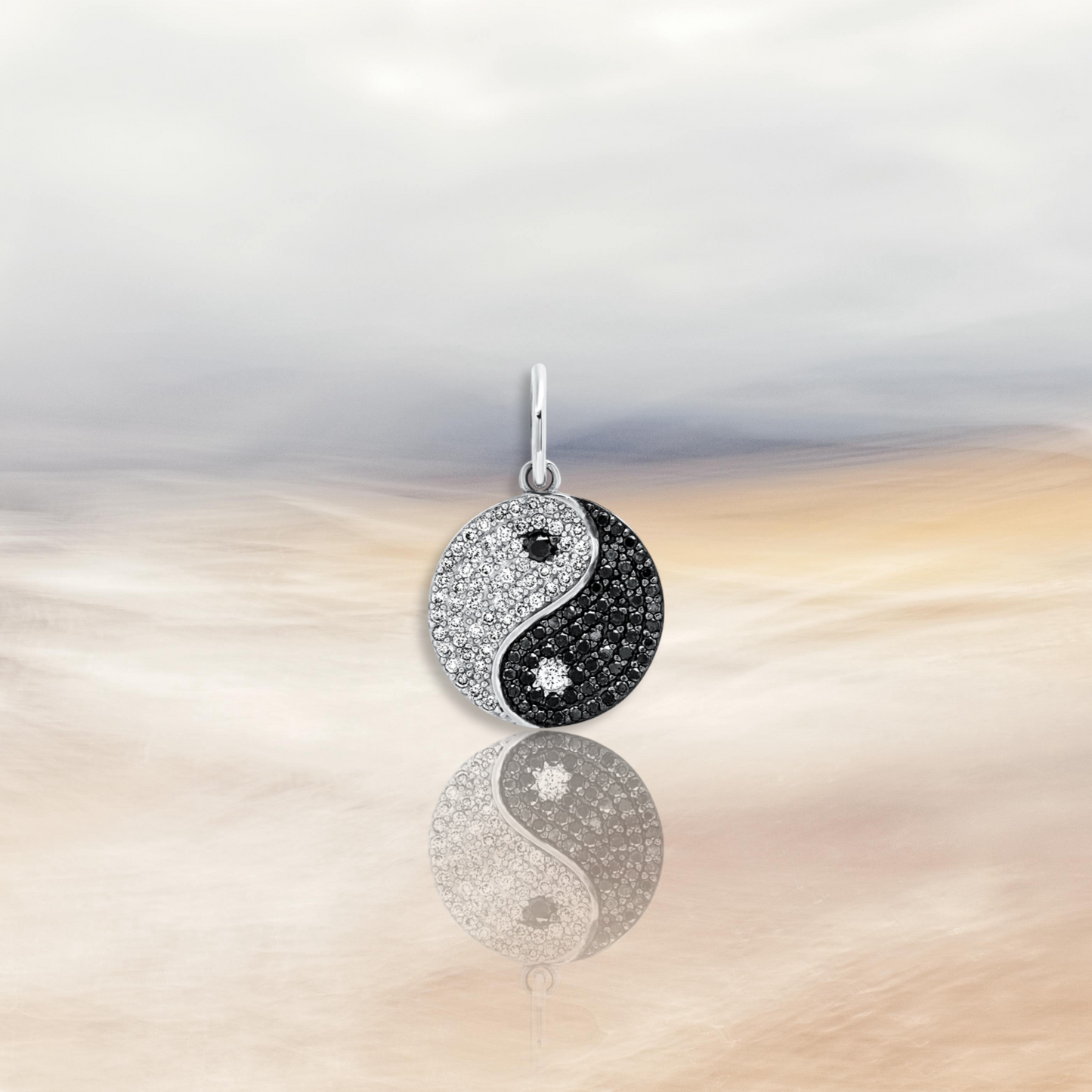 Yin Yang Bling Diamond and Gold Charm
