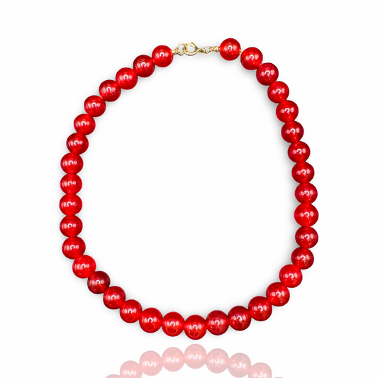Cálida Beaded Red Quartz Necklace