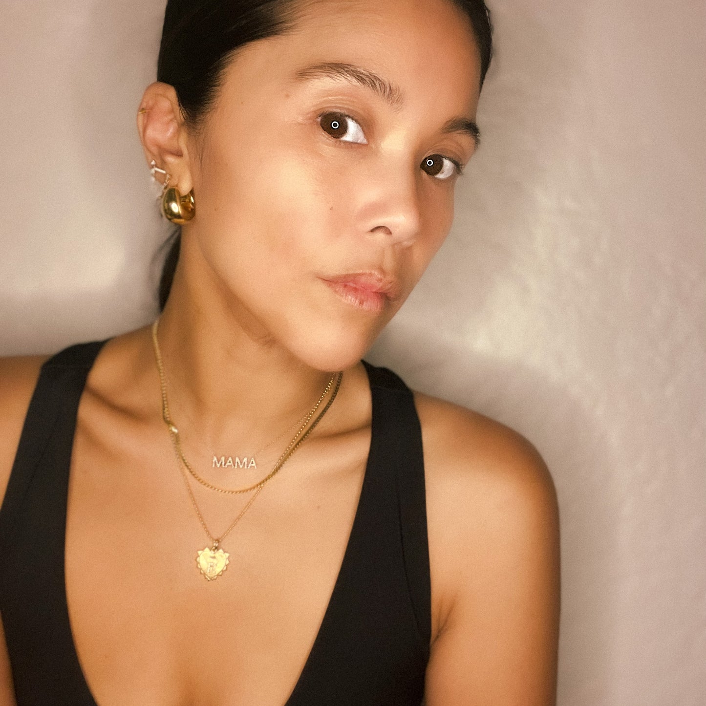 Triumph Gold Ball Hoop Earrings
