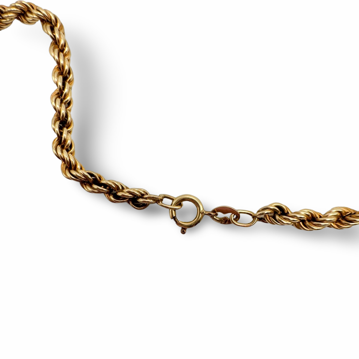 Antique Gold Rope Chain Necklace