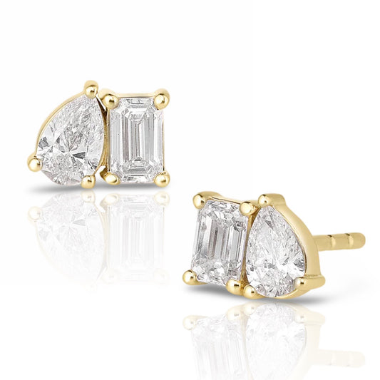Roux Toi et Moi Diamond Stud Earrings