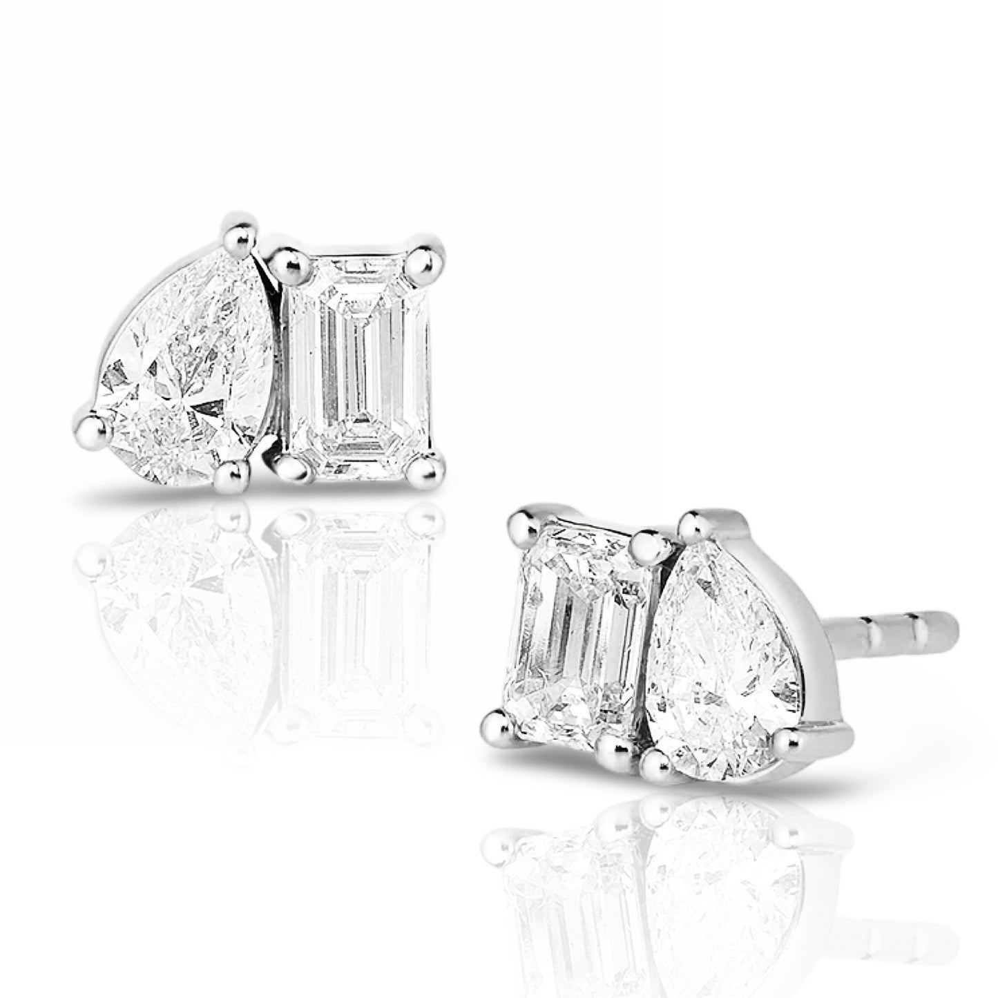 Roux Toi et Moi Diamond Stud Earrings