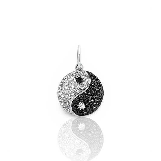 Yin Yang Bling Diamond and Gold Charm