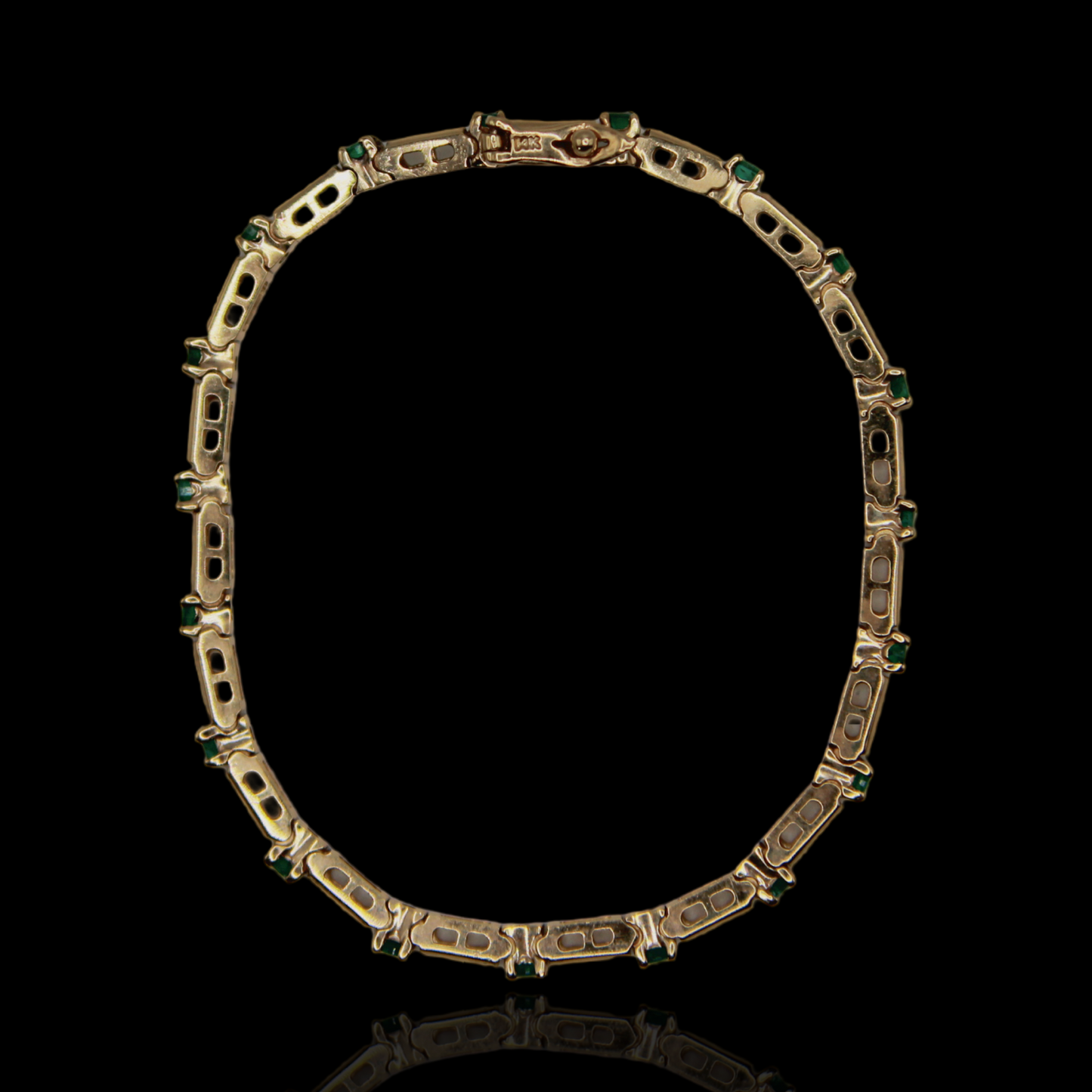 Vintage Emerald and Gold Bracelet