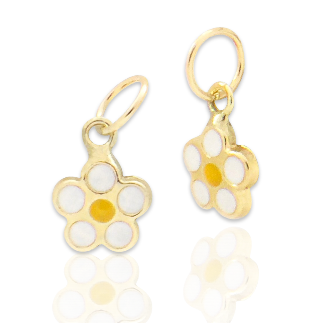 April Daisy Gold and Enamel Charm