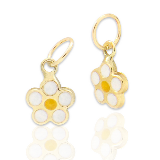 April Daisy Gold and Enamel Charm