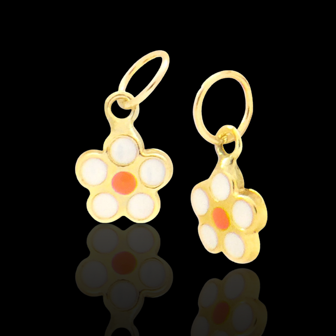 April Daisy Gold and Enamel Charm