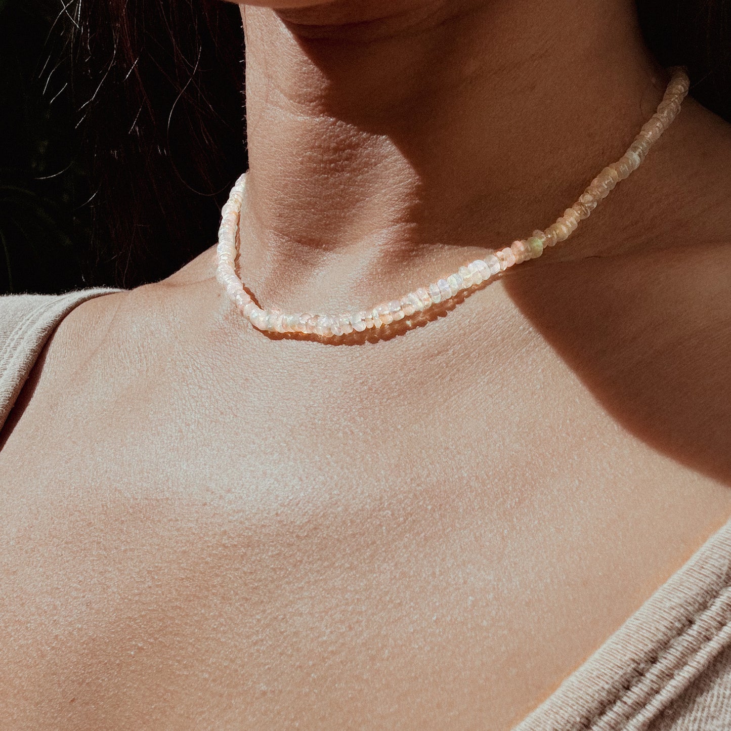 Bea Beaded Opal Necklace
