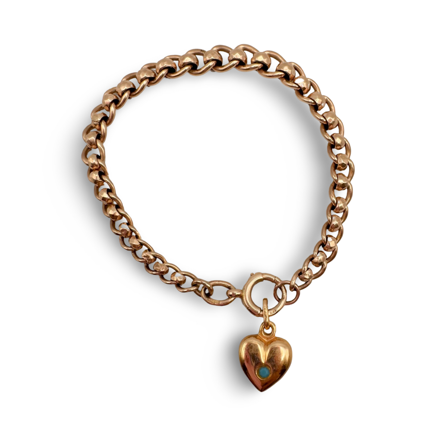 Antique Victorian Gold Curb Chain Bracelet