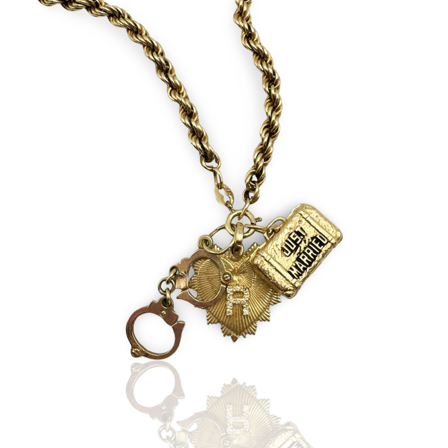 Antique Gold Handcuff Charm