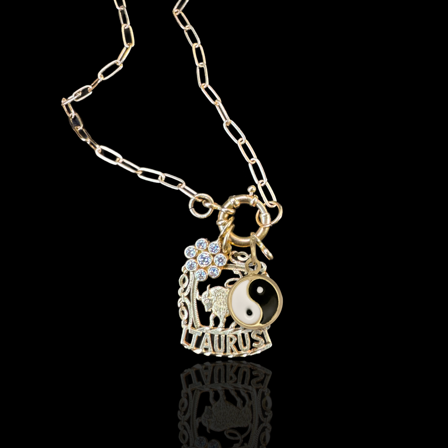 Maisy Flower Diamond & Gold Charm