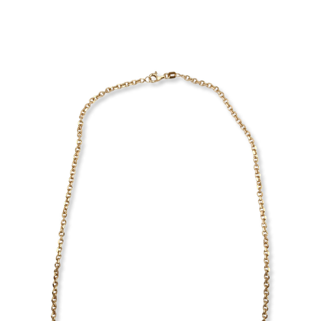 Diamond Cut Baby Rolo Chain Necklace