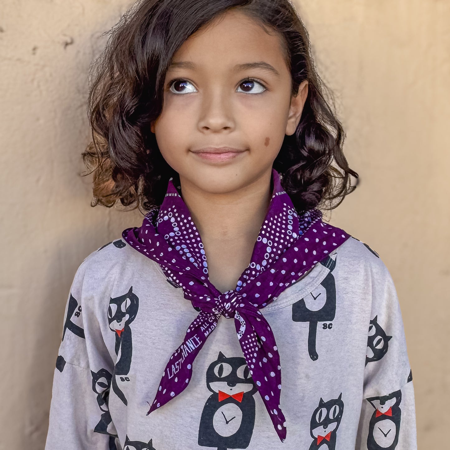 Last Chance Textiles Plum Cotton Daisy Bandana