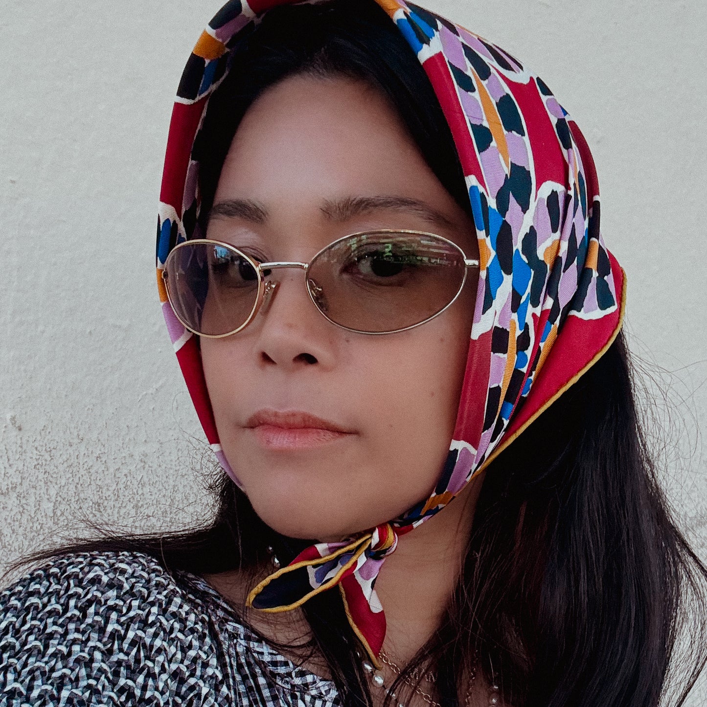 Last Chance Textiles Rings Quilt Silk Twofer Scarf