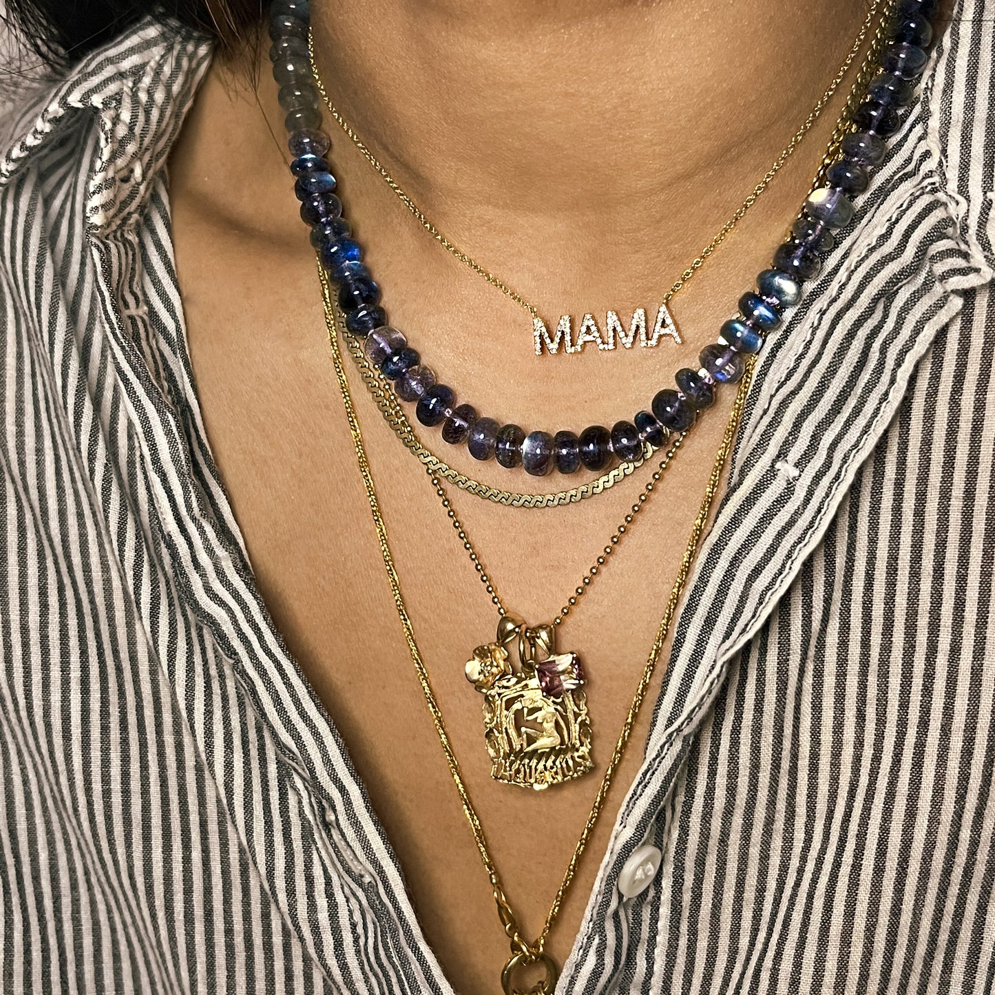 Moules Beaded Labradorite Necklace