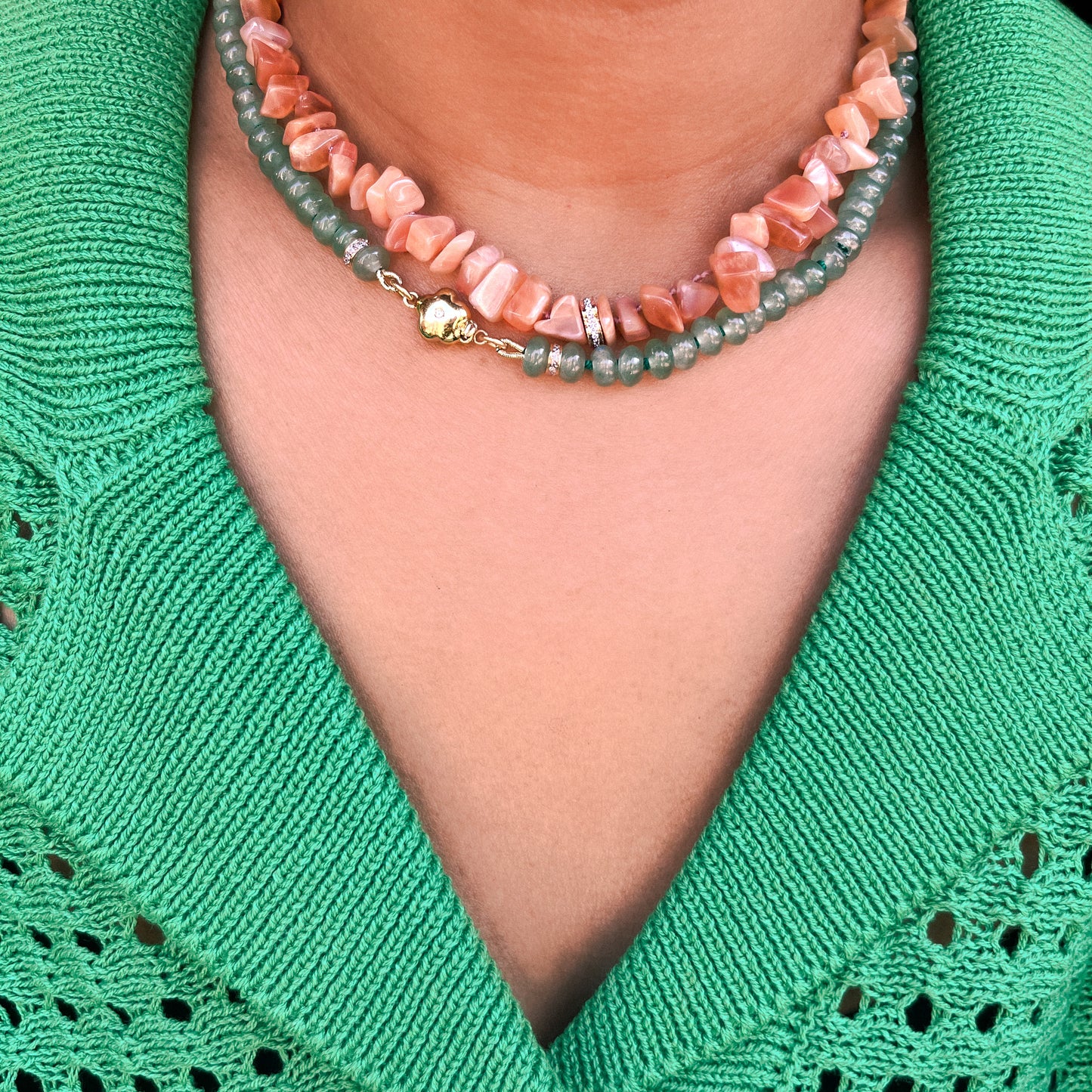 Flora Beaded Aventurine Necklace