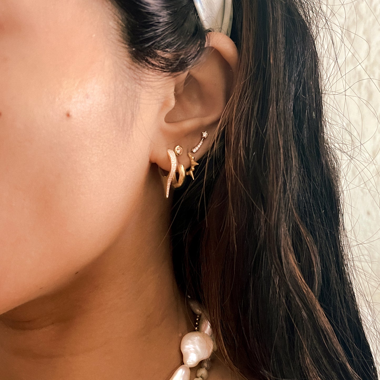 Gold Bezel-Set Solitaire Diamond Stud Earring