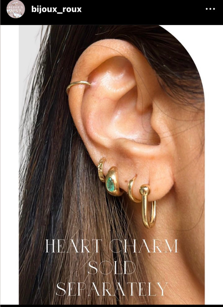 Dome Huggie Emerald Earrings