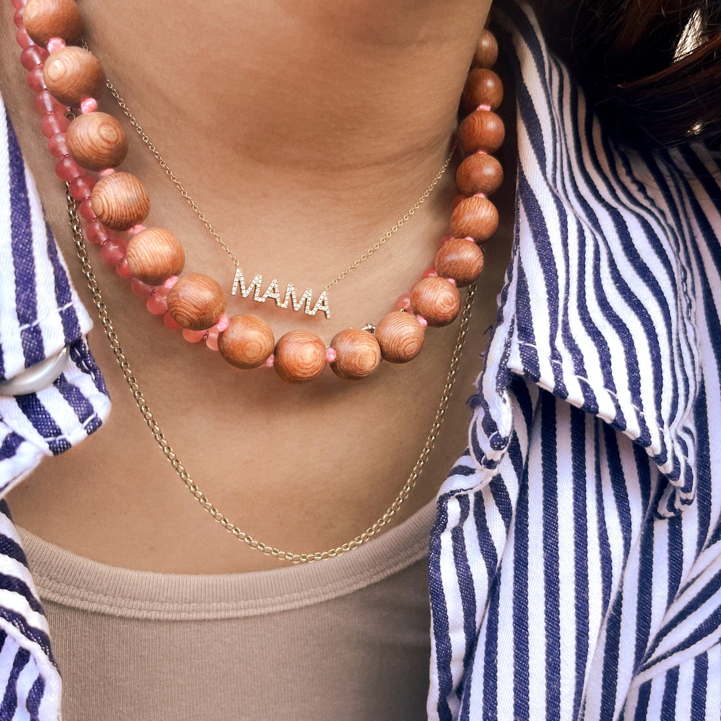 Reason Wood Beaded Necklace