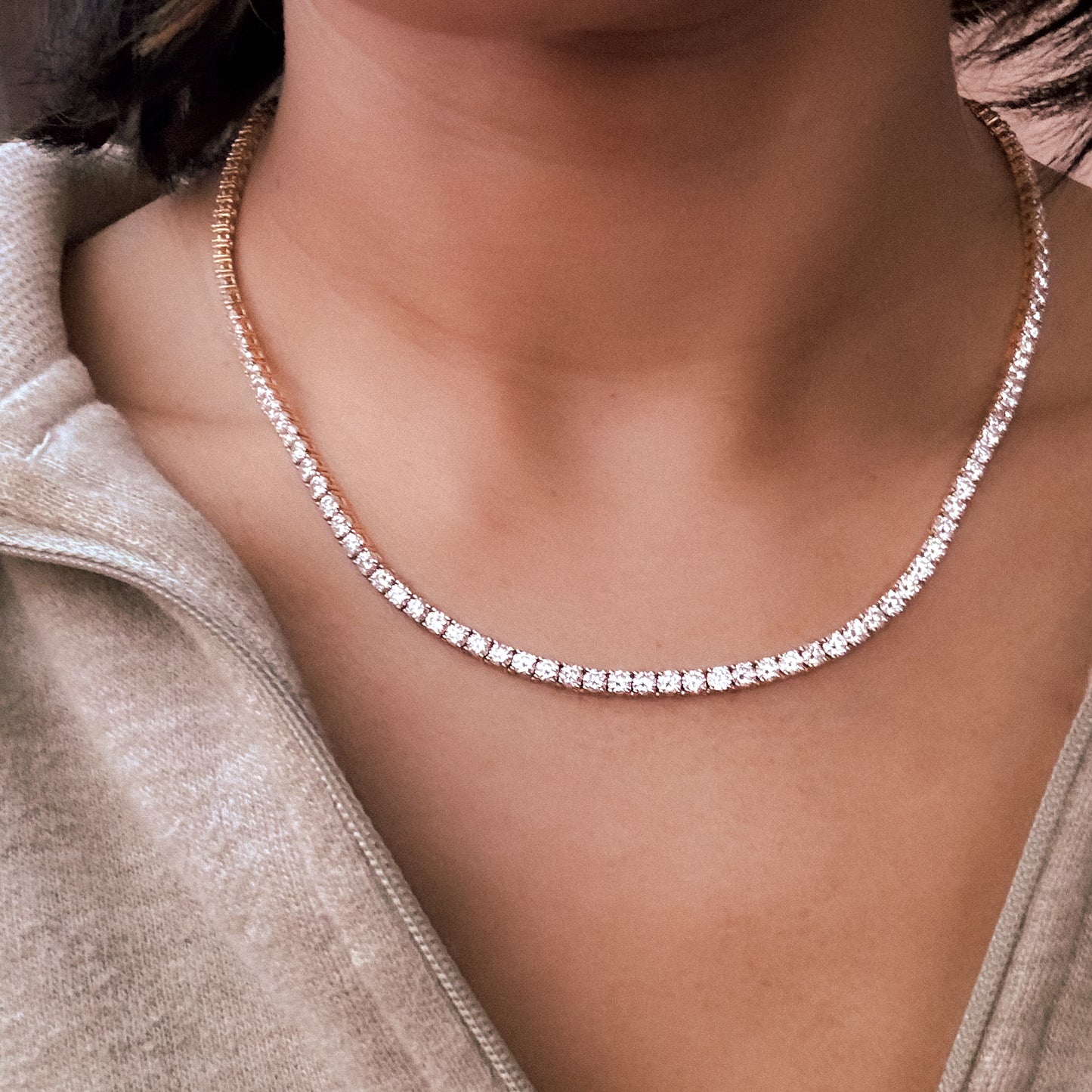 Grand Slam Diamond Tennis Necklace