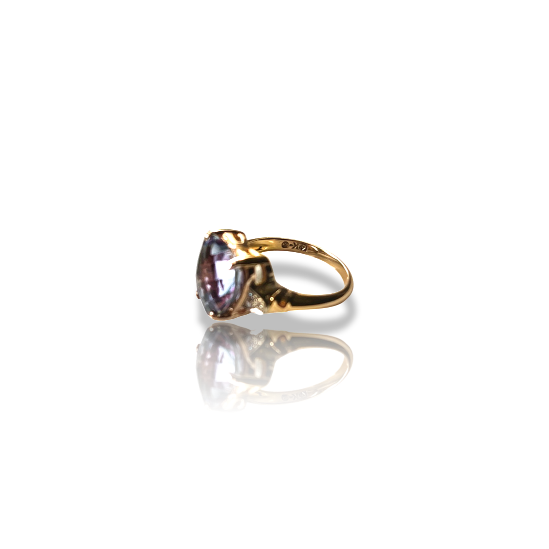 Vintage Heart Shape Gemstone Ring