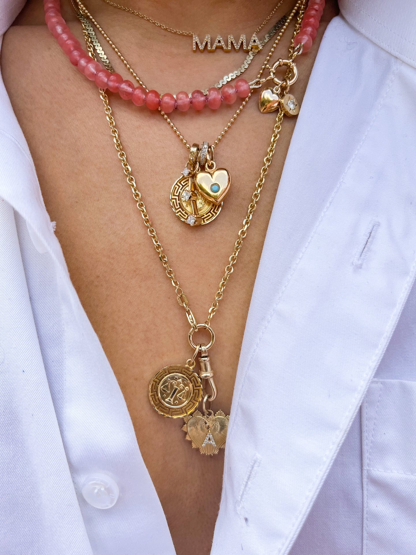 Gold Dog Clip Charm Holder