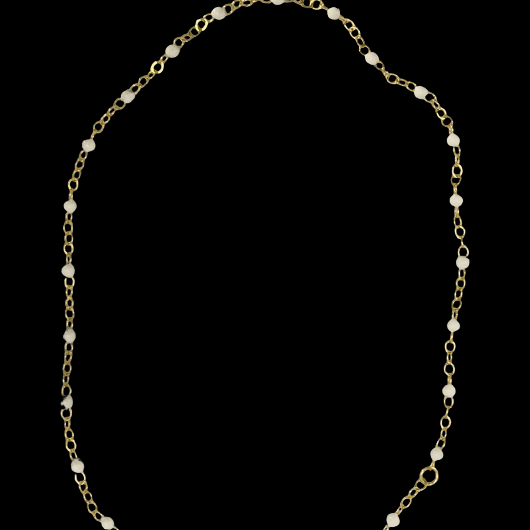 Isabel Enamel Bead & Gold Anklet