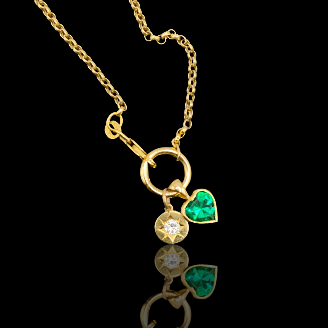 Gold Circle Push-gate Charm Enhancer