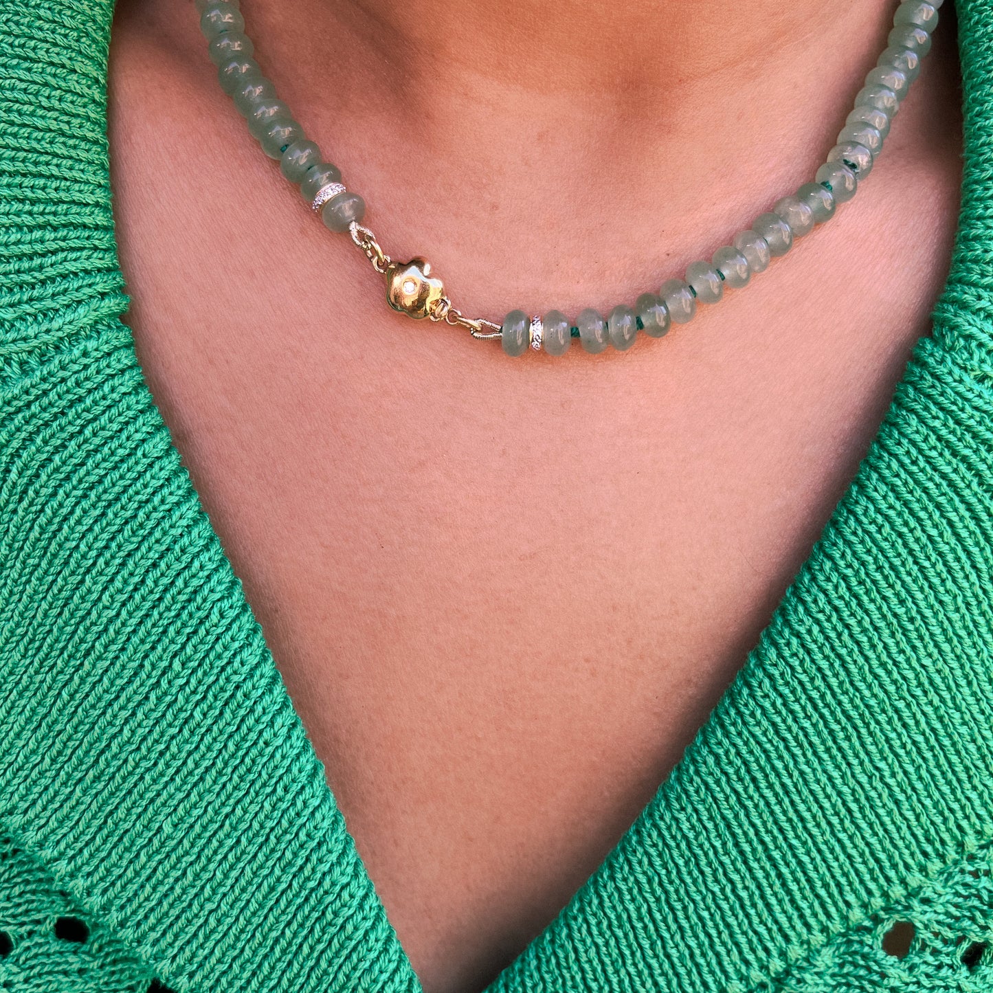 Flora Beaded Aventurine Necklace