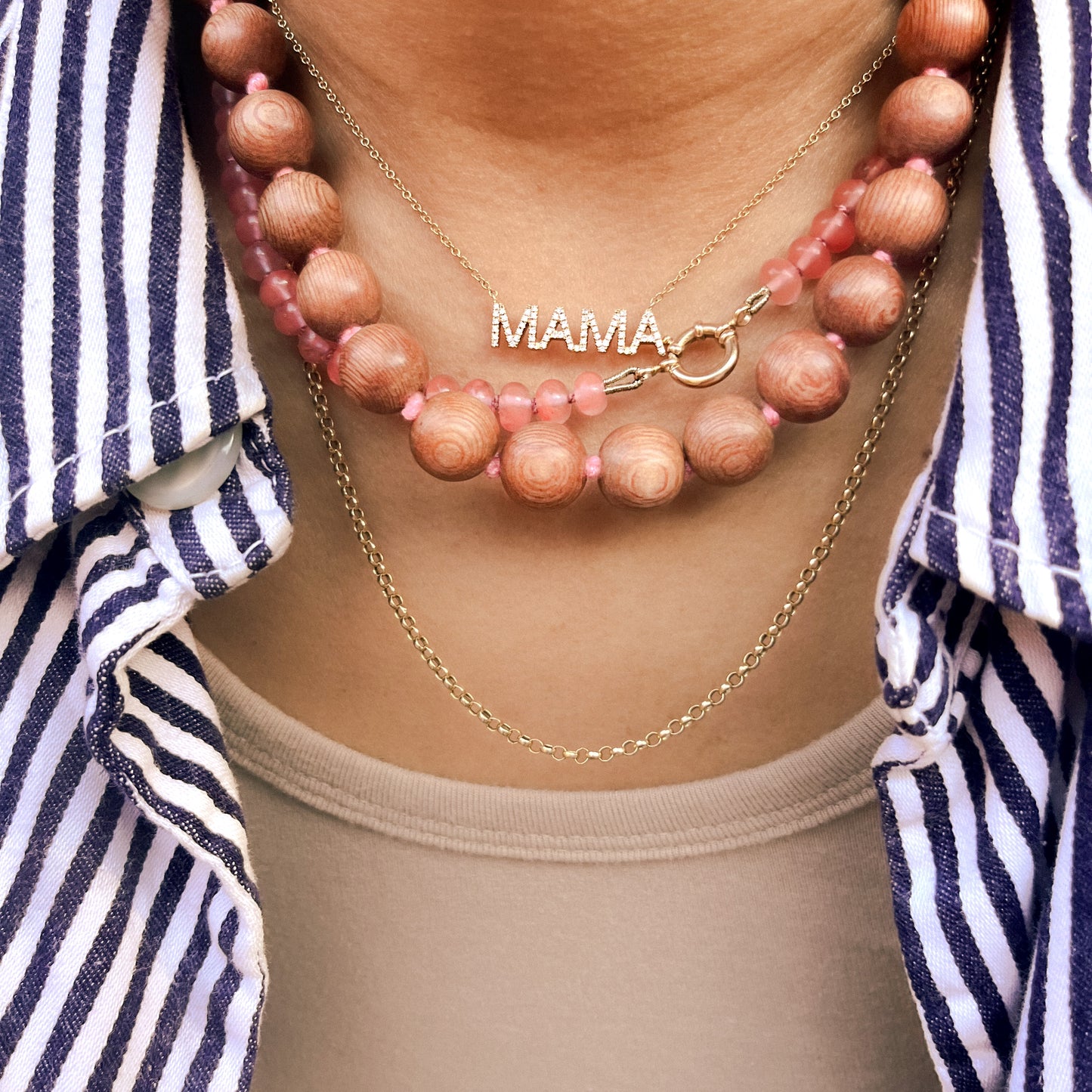 Reason Wood Beaded Necklace