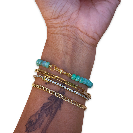 Leslie Beaded Jade Bracelet