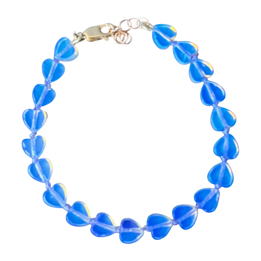 Beaded Opalite Heart Bracelet