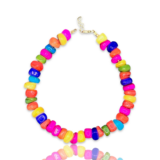 Ibiza Rainbow Shell Anklet