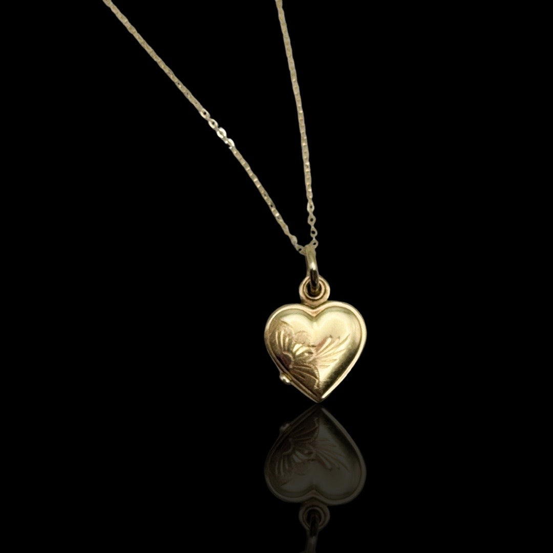 Vintage Gold Heart Locket