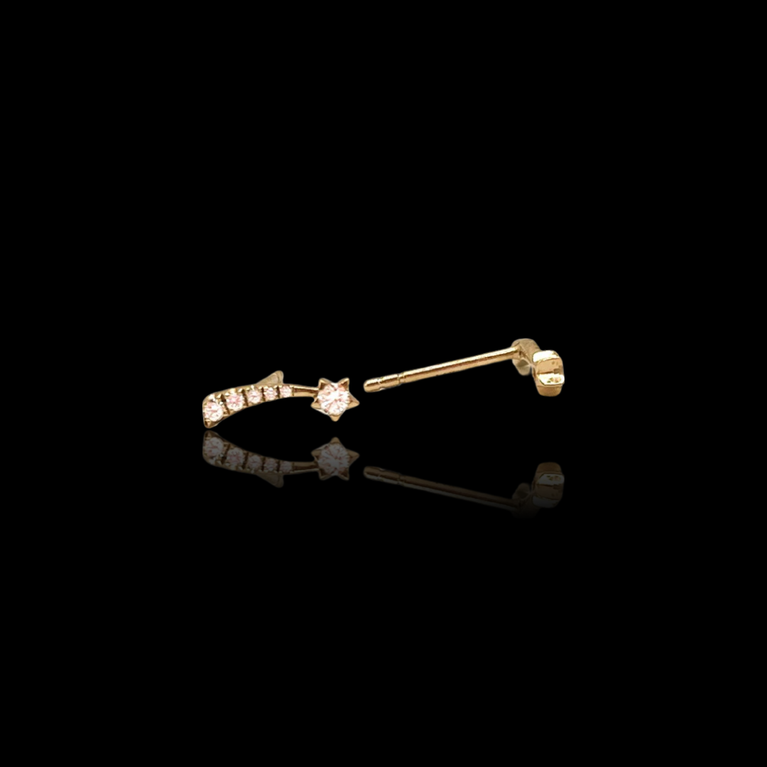 Wish Upon a Star Stud Earrings With Diamonds