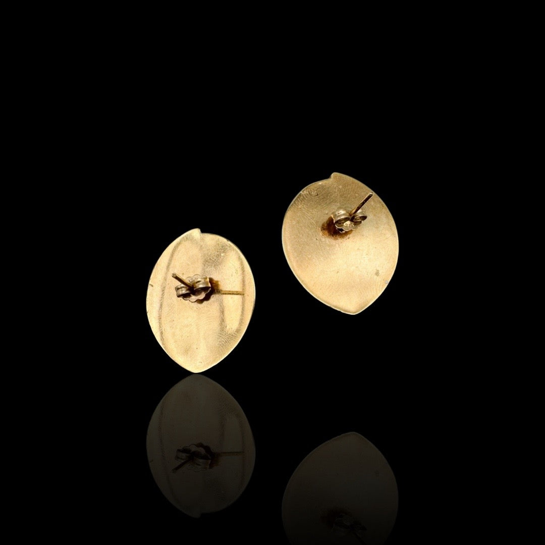 Spencer Vintage Abstract Gold Post Earrings