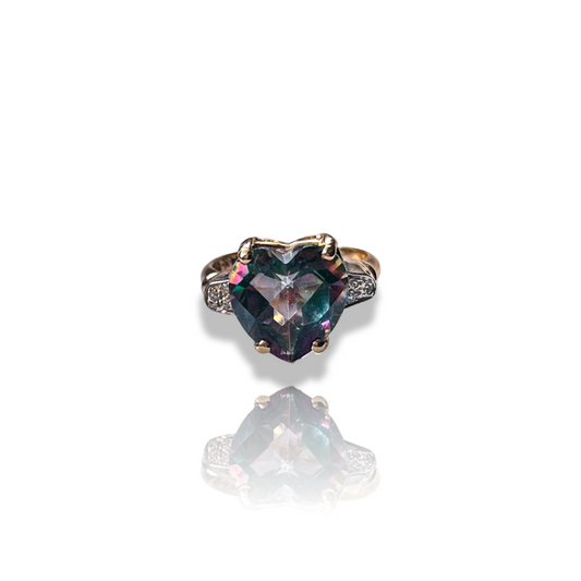 Vintage Heart Shape Gemstone Ring