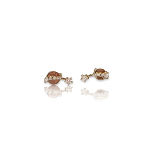 Wish Upon a Star Stud Earrings With Diamonds