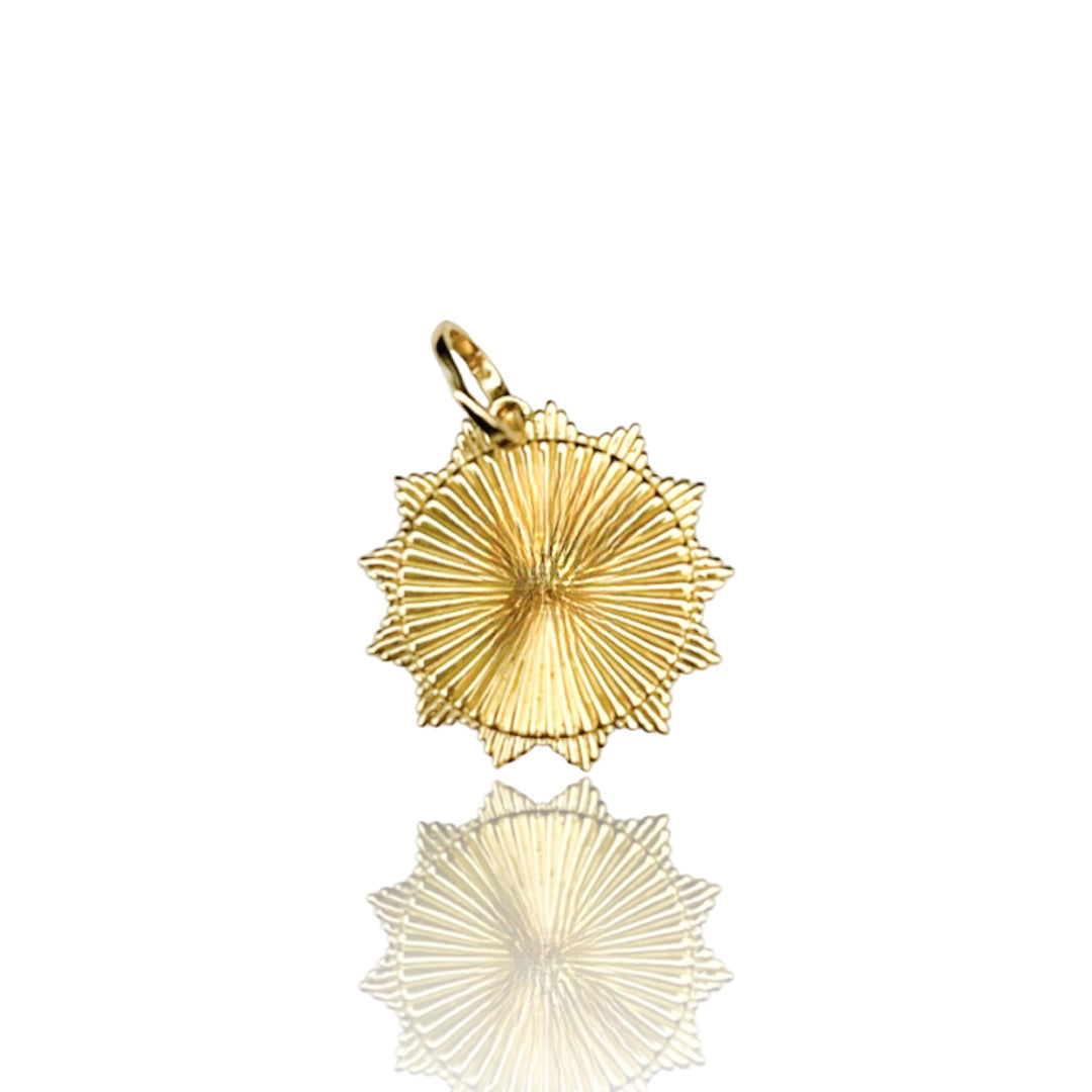 Gold Initial Sun Charm