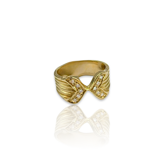 Vintage Gold Belt Style Diamond Ring