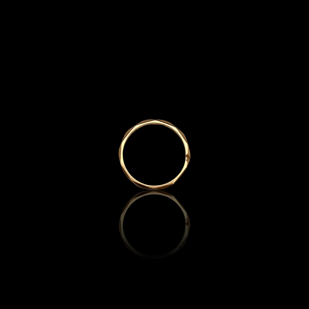 Estate Gold Diamond Cut Stacking Band