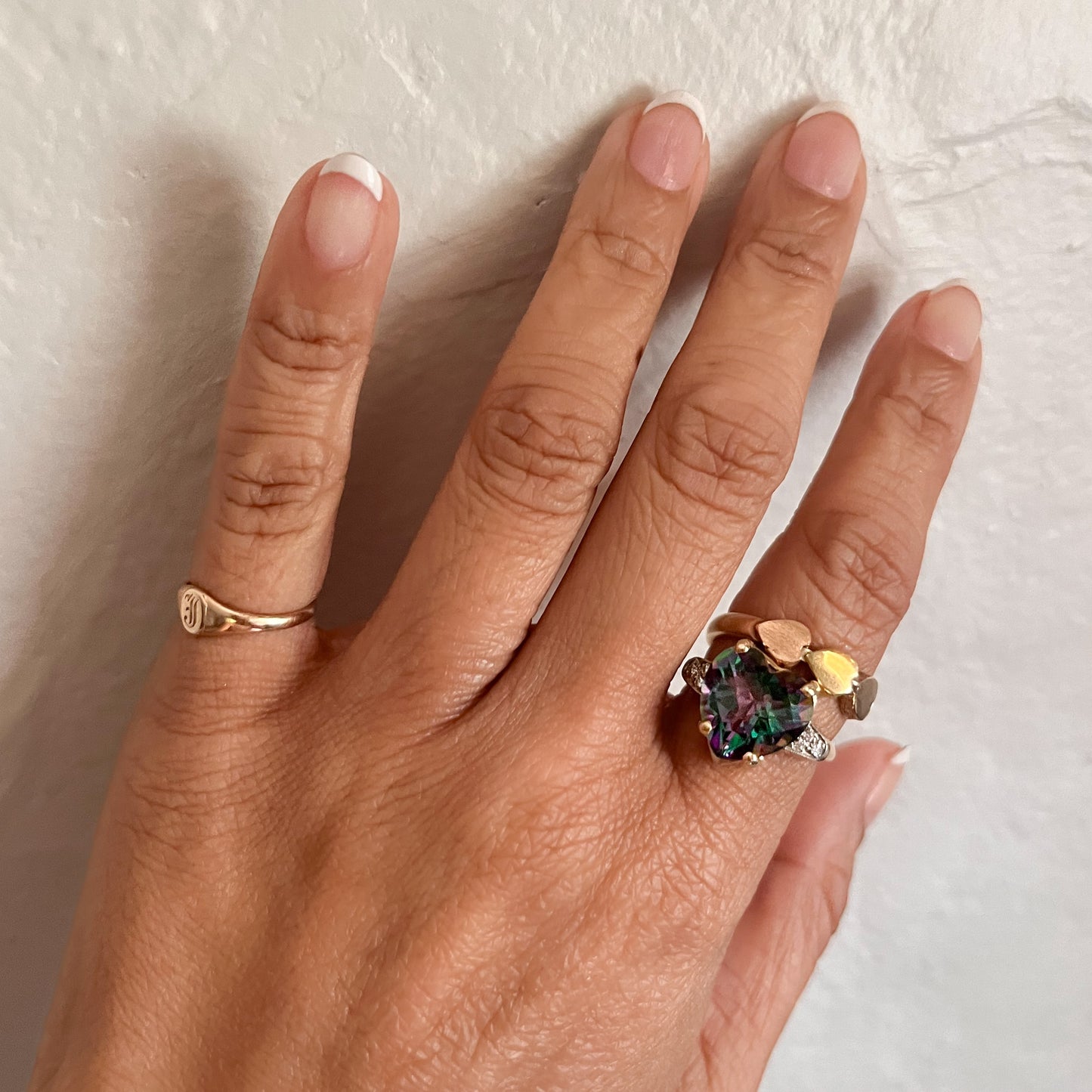 Vintage Heart Shape Gemstone Ring